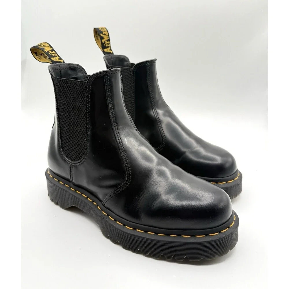 Dr Martens 2976 BEX SZ 8 Men's Leather Chelsea Boots‎ Women’s SZ 9 BLACK EU 41